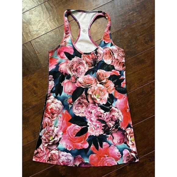 Lululemon Secret Garden Floral Racerback Tank Top READ BELOW - Picture 1 of 4